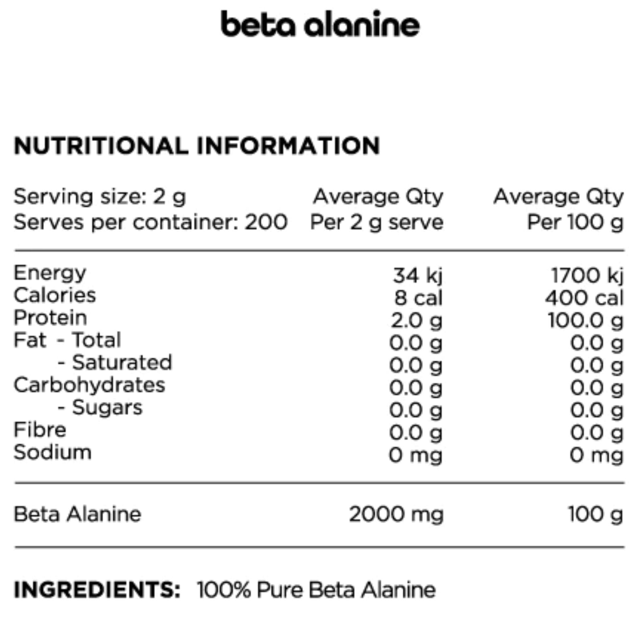Beta Alanine by Switch Nutrition view 2