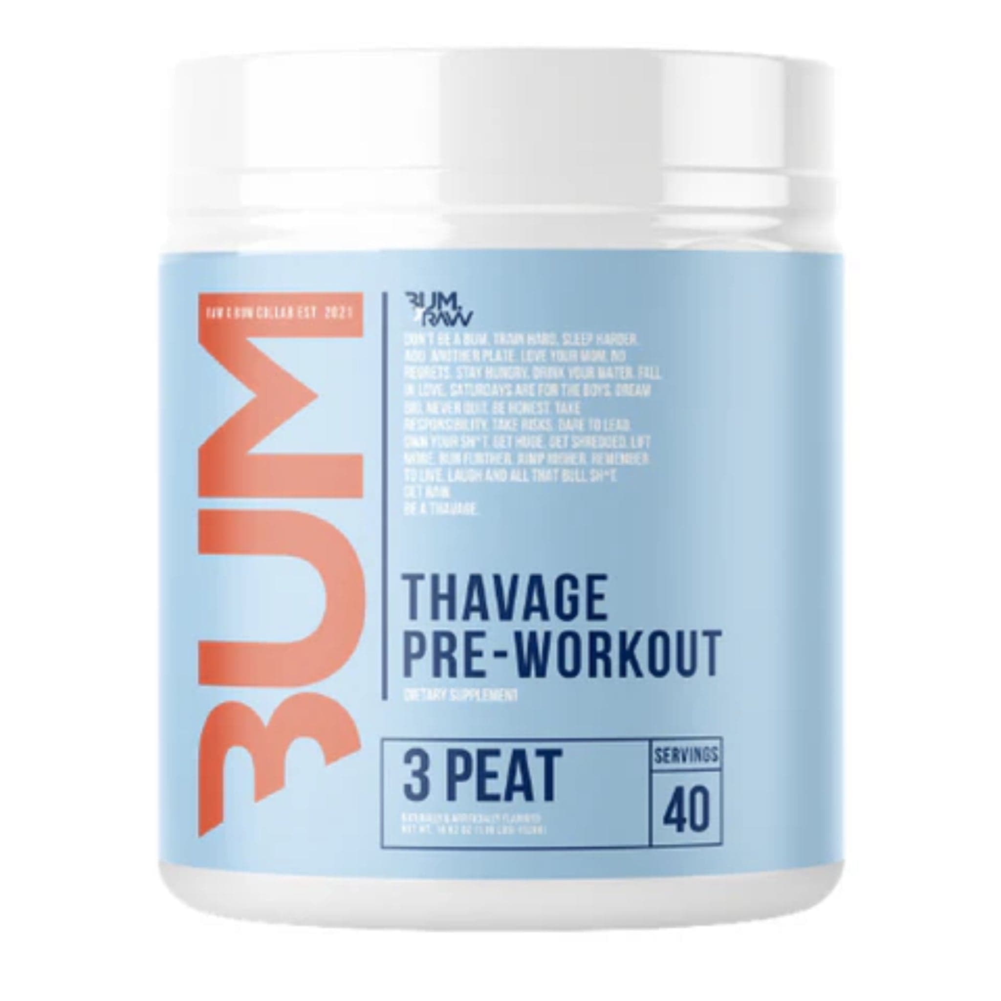 CBUM Series Thavage Pre-Workout by Raw Nutrition view 12