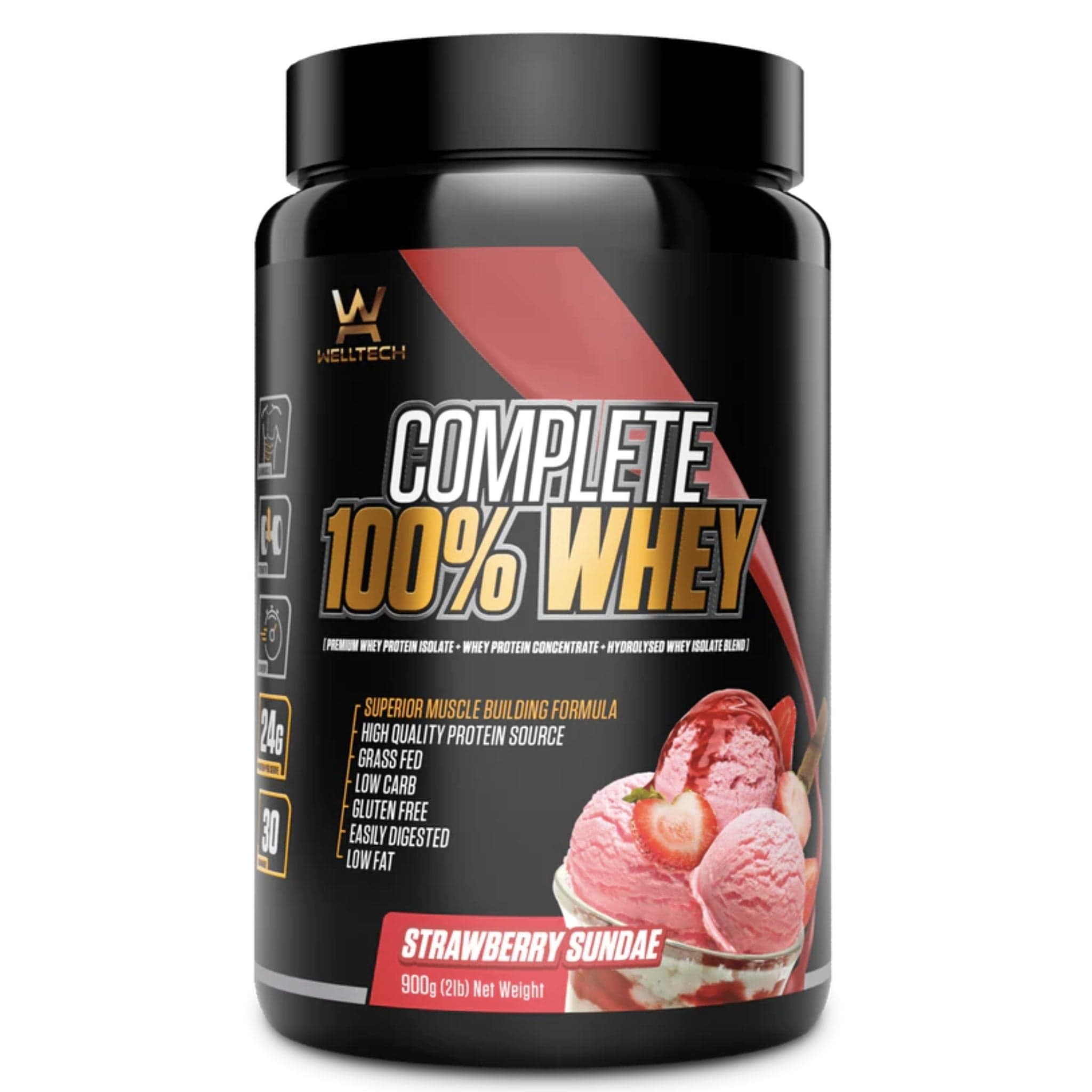 Complete 100% whey 2 lbs By Welltech view 4