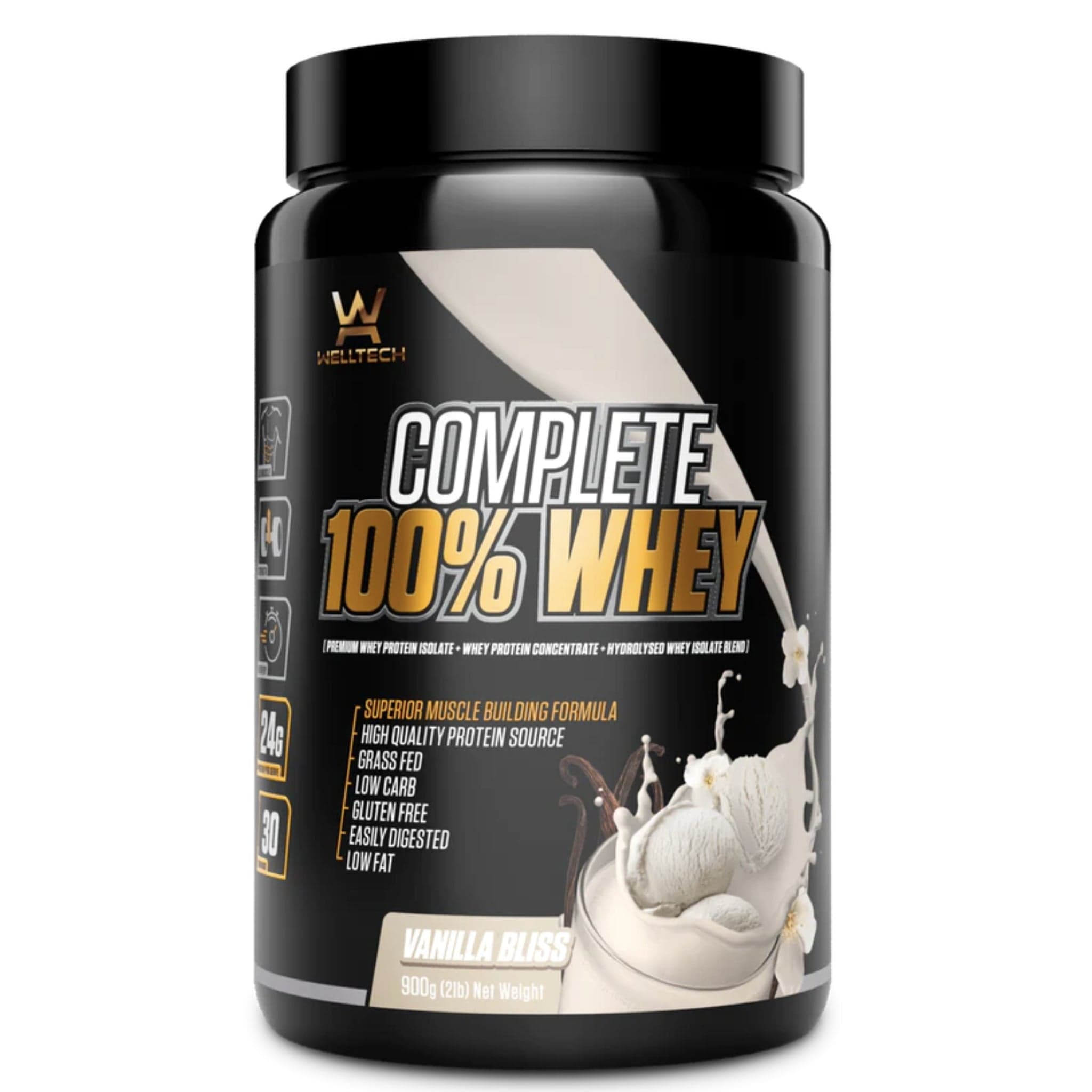 Complete 100% whey 2 lbs By Welltech view 3